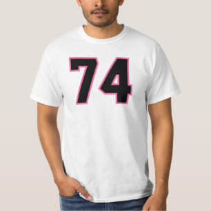 Nummer #74 Sports Jersey Rosa Black Lucky No. T Shirt