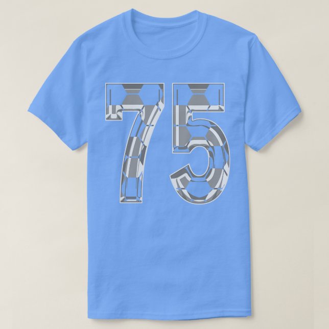 Nummer 75 Jersey 75 Mamma Player Fläkt T Shirt (Design framsida)