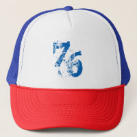 nummer 76-design rött vitt blått färg USA Amerika