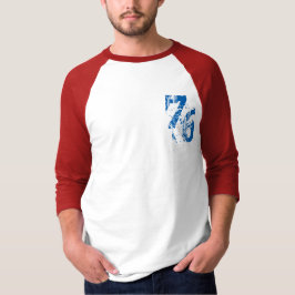 nummer-76 t-shirt-design rött vitt blått USA Tee Shirt