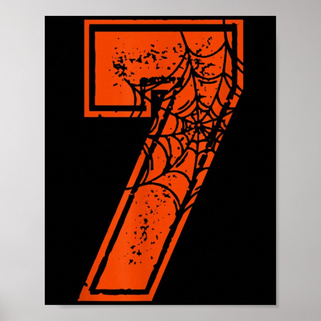 Nummer 7 67 Meme Halloween Pumpa Kostym Matchande Poster (Framsidan)