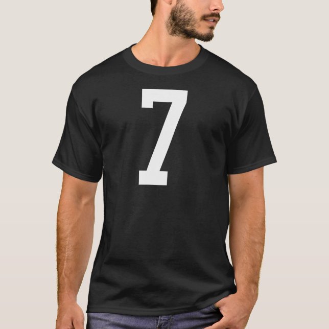 Nummer 7 Bakgrundsdesign Fotbollsutbildning T Shirt (Framsida)