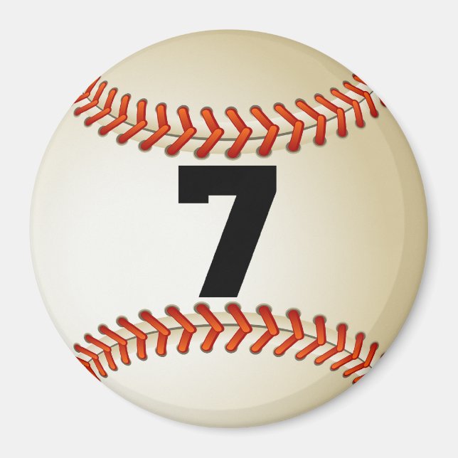 Nummer 7 Baseball Magnet (Framsidan)