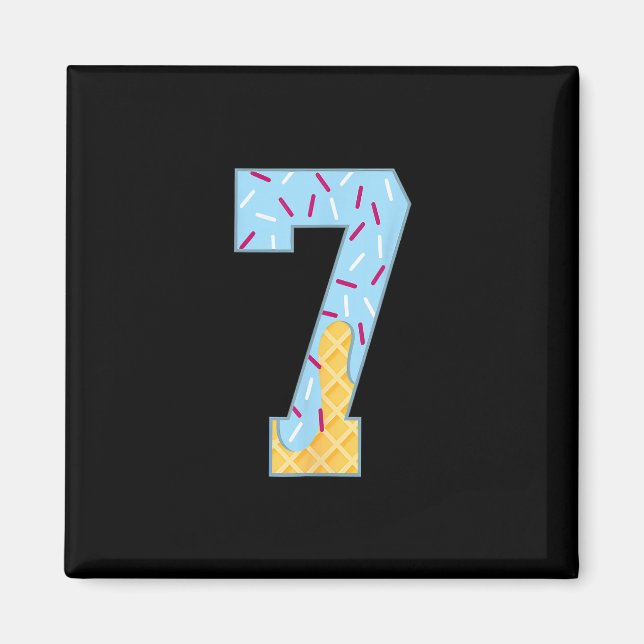 Nummer 7 Glass Dropp 67 Meme Par Halloween C Magnet (Framsidan)