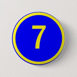 nummer 7 i en cirkel knapp