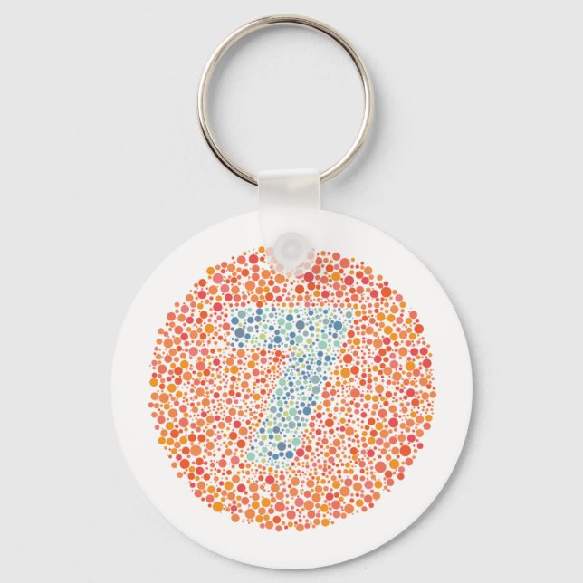Nummer 7 Ishihara-testcirkel Nyckelring (Framsida)