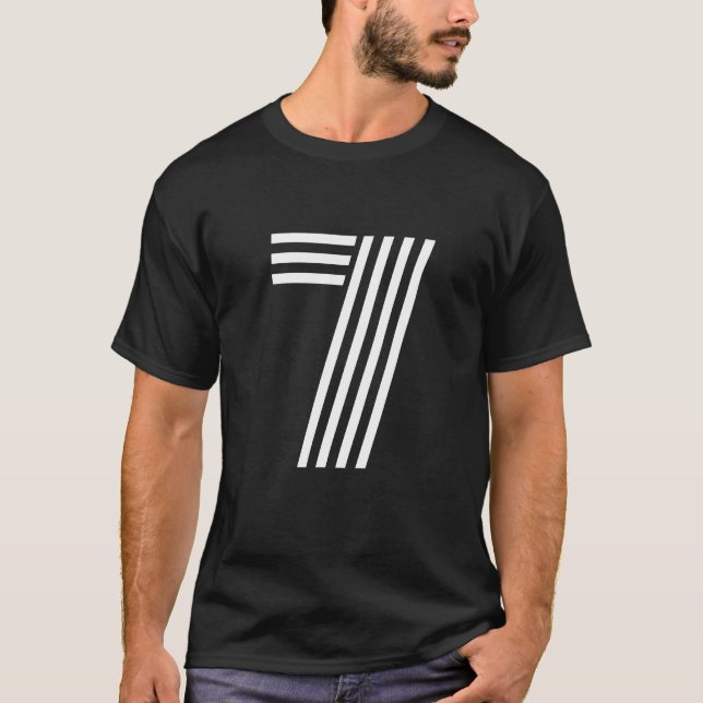 Nummer 7 - Lucky Nummer 7T-fartyg T Shirt (Framsida)