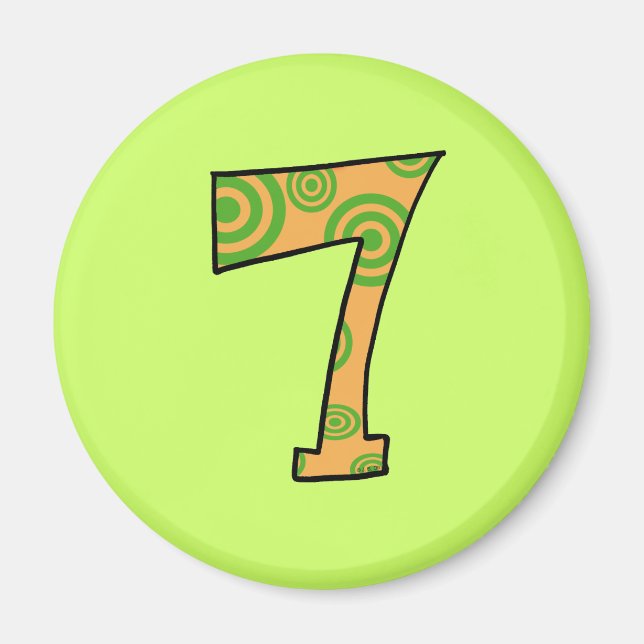 Nummer 7 magnet (Framsidan)