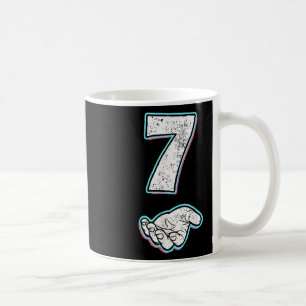 Nummer 7 Matchande 67 Meme Halloween-kostym Män Kv Kaffemugg