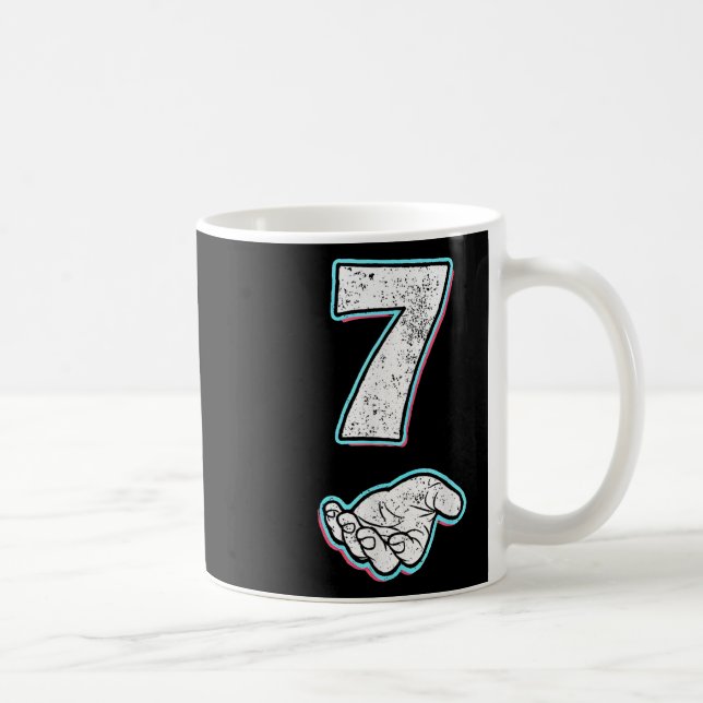 Nummer 7 Matchande 67 Meme Halloween-kostym Män Kv Kaffemugg (Höger)