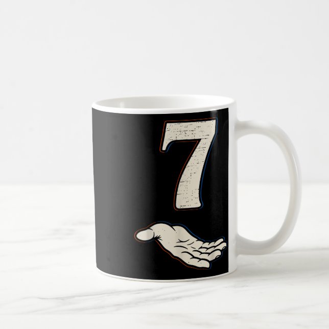 Nummer 7 Matchande 67 Meme Halloween-kostym Män Kv Kaffemugg (Höger)
