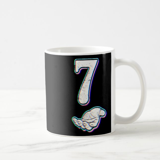 Nummer 7 Matchande 67 Meme Halloween Kostym Män Kv Kaffemugg (Höger)