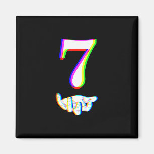 Nummer 7 Matchande 67 Meme Halloween-kostym Män Kv Magnet