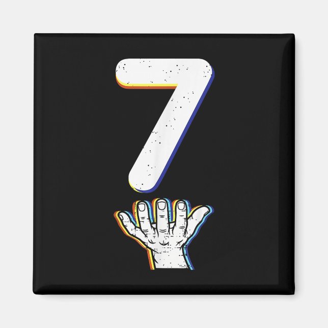 Nummer 7 Matchande 67 Meme Halloween Kostym Män Kv Magnet (Framsidan)