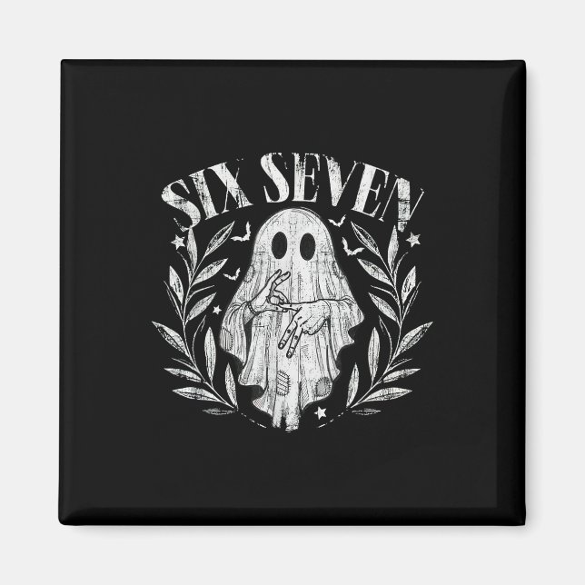 Nummer 7 Matchande 67 Meme Halloween Kostym Män Kv Magnet (Framsidan)