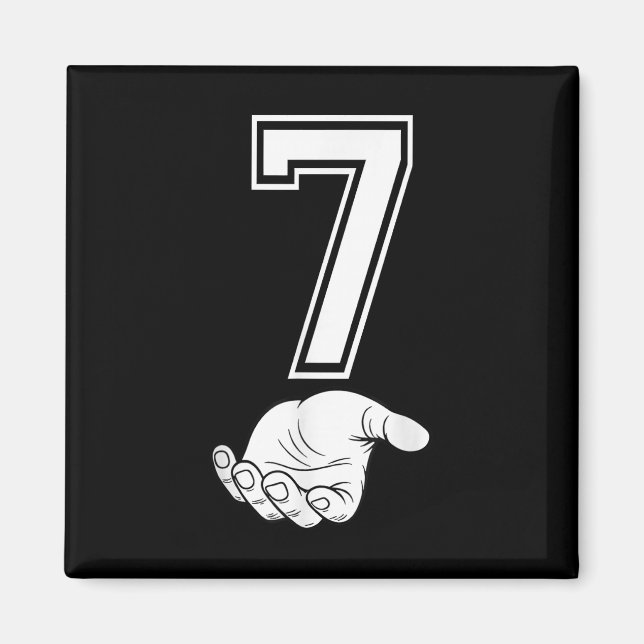 Nummer 7 Matchande 67 Meme Halloween Kostym Män Kv Magnet (Framsidan)