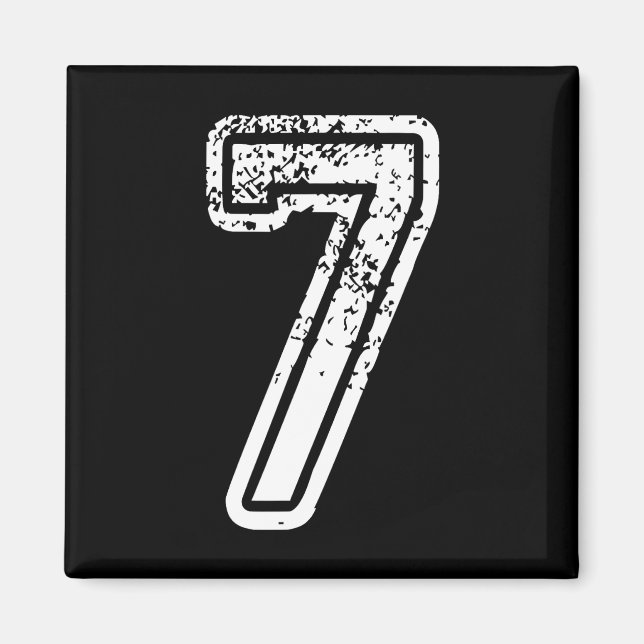 Nummer 7 Matchande 67 Meme Halloween-kostym Män Kv Magnet (Framsidan)