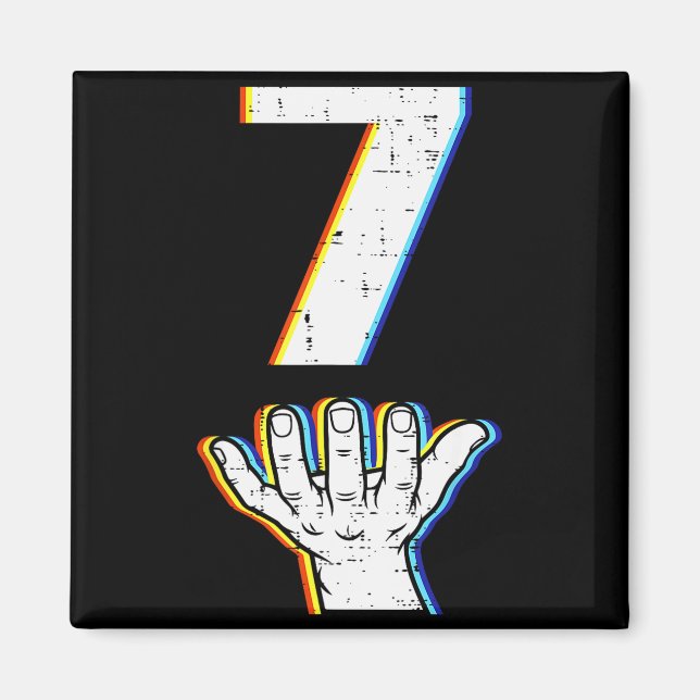 Nummer 7 Matchande 67 Meme Halloween-kostym Män Kv Magnet (Framsidan)