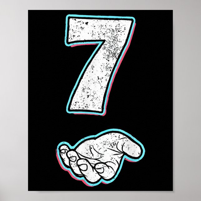 Nummer 7 Matchande 67 Meme Halloween-kostym Män Kv Poster (Framsidan)