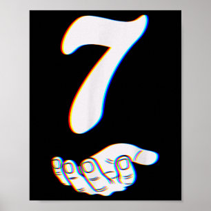 Nummer 7 Matchande 67 Meme Halloween-kostym Män Kv Poster