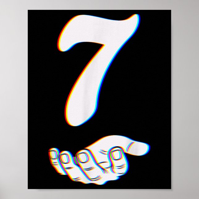 Nummer 7 Matchande 67 Meme Halloween-kostym Män Kv Poster (Framsidan)