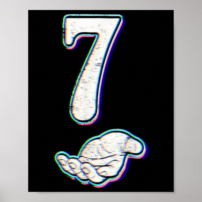 Nummer 7 Matchande 67 Meme Halloween Kostym Män Kv Poster (Framsidan)