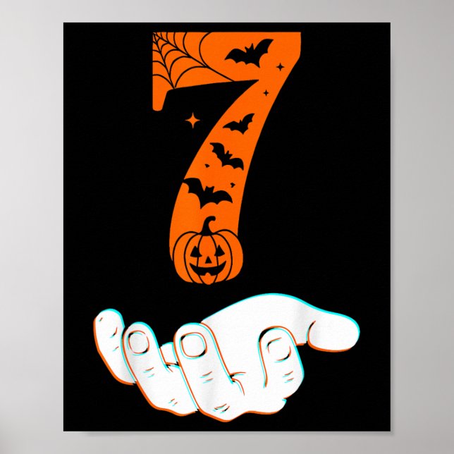 Nummer 7 Matchande 67 Meme Halloween-kostym Män Kv Poster (Framsidan)