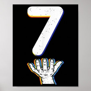 Nummer 7 Matchande 67 Meme Halloween-kostym Män Kv Poster