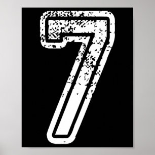 Nummer 7 Matchande 67 Meme Halloween-kostym Män Kv Poster