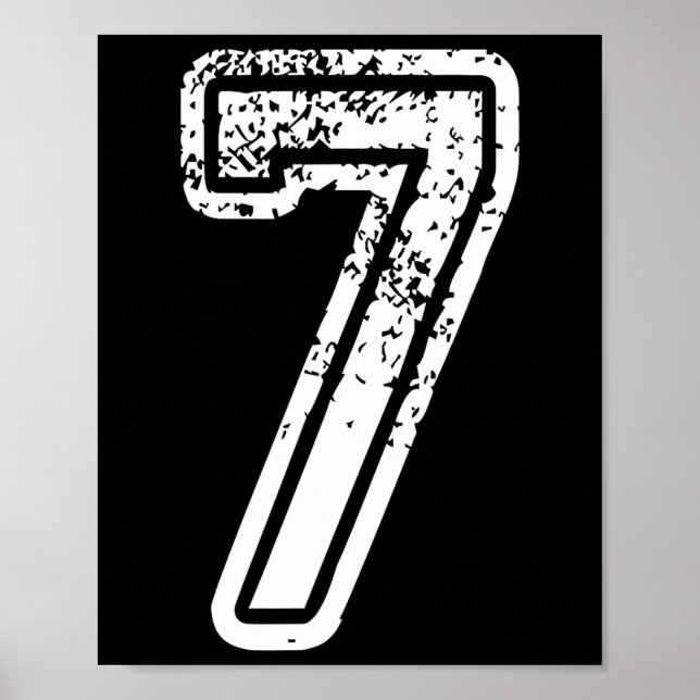 Nummer 7 Matchande 67 Meme Halloween-kostym Män Kv Poster (Framsidan)