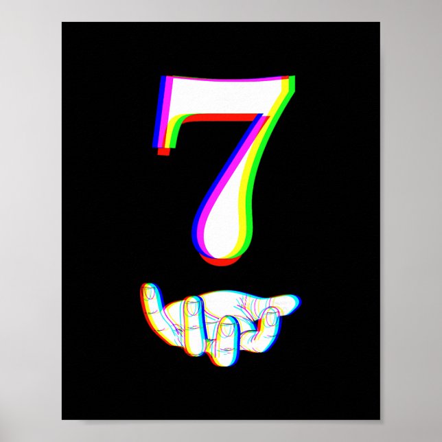 Nummer 7 Matchande 67 Meme Halloween-kostym Män Kv Poster (Framsidan)