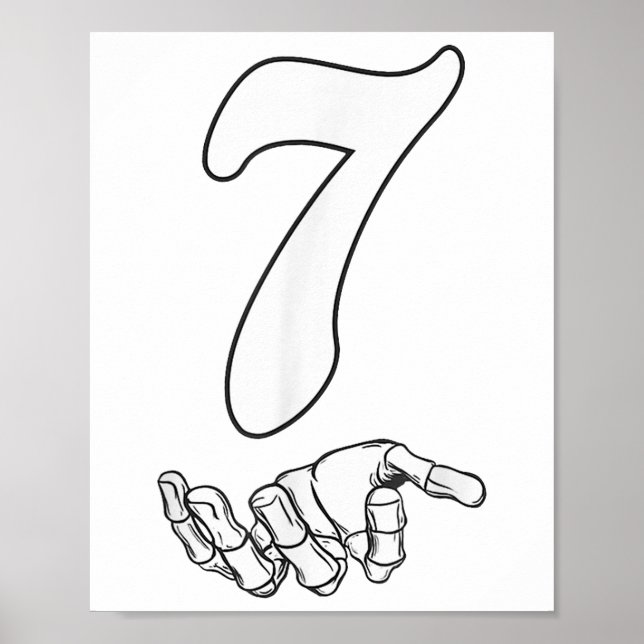 Nummer 7 Matchande 67 Meme Halloween-kostym Män Kv Poster (Framsidan)