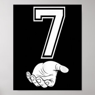 Nummer 7 Matchande 67 Meme Halloween-kostym Män Kv Poster