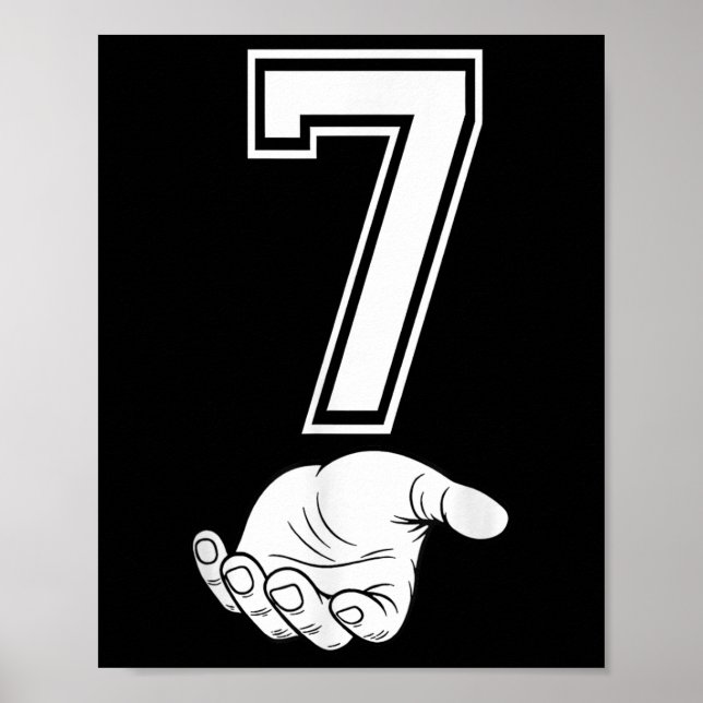 Nummer 7 Matchande 67 Meme Halloween-kostym Män Kv Poster (Framsidan)