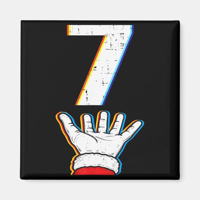Nummer 7 Matchande 67 Meme Jul Pyjamas Män Wo Magnet (Framsidan)