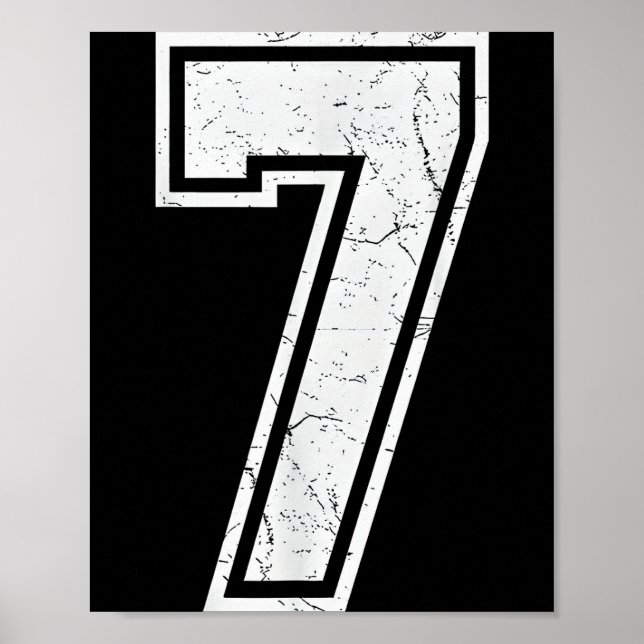 Nummer 7 Matchande 67 Meme Kostym Män Kvinnor Barn Poster (Framsidan)