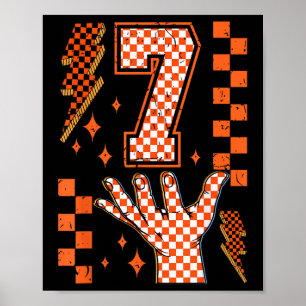 Nummer 7 Matchande 67 Meme Rutig Halloween-kostym Poster