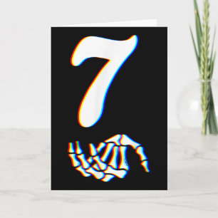 Nummer 7 Matchande 67 Meme Skelett Hand Halloween Kort