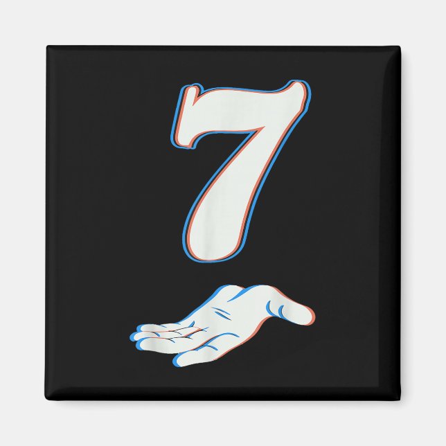 Nummer 7 Matchande 67 Sex Sju Meme Par Hallowe Magnet (Framsidan)