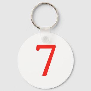 Nummer 7 nyckelring