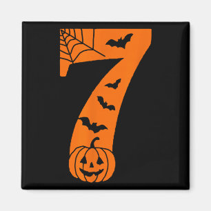 Nummer 7 Roligt Meme-uttryck 6 7 Sex Sju Halloween Magnet