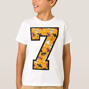 Nummer 7 Roligt Meme-uttryck 6 7 Sex Sju Halloween T Shirt