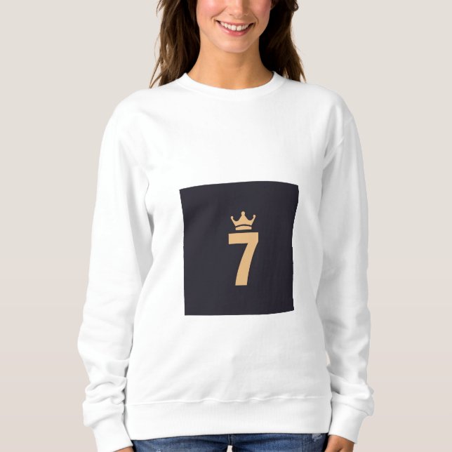 nummer 7, skjorta med bra design på baksidan t shirt (Framsida)