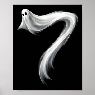 Nummer 7 Spöke Roligt Sex Sju 67 Halloween Meme  Poster