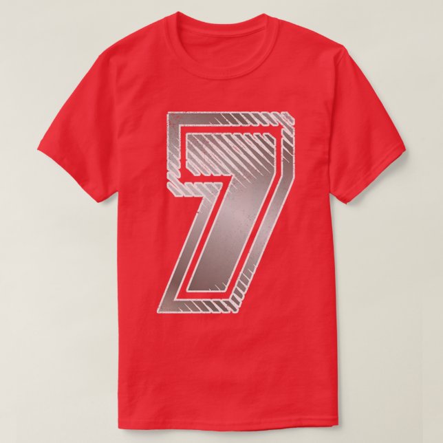 Nummer 7 Vintage T Shirt (Design framsida)