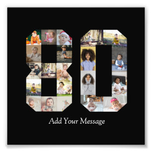 Nummer 80 Fotokollage Fototryck