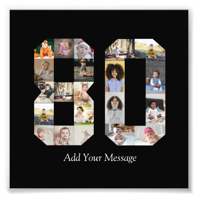 Nummer 80 Fotokollage Fototryck (Framsidan)