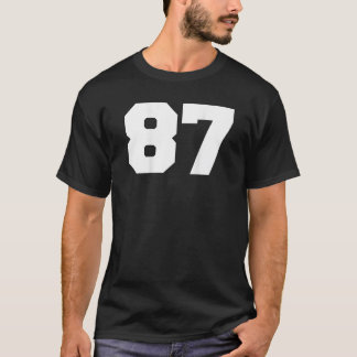 Nummer 87 Sports Jersey Player 87 Fläkt BACK PRINT T Shirt