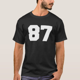 Nummer 87 Sports Jersey Player 87 Fläkt FRONT-utsk T Shirt