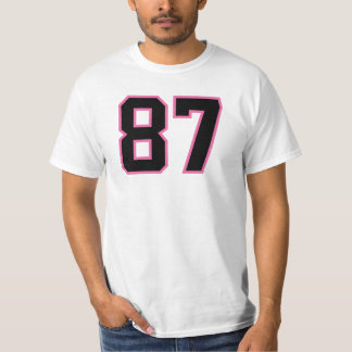 Nummer #87 Sports Jersey Rosa Black Lucky No. T Shirt